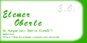 elemer oberle business card